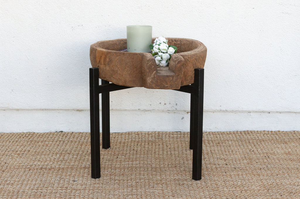 Rustic Modern Antique Bowl Table