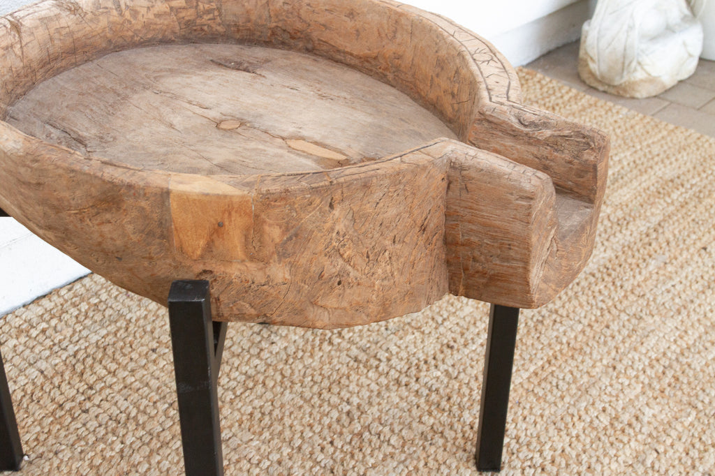Rustic Modern Antique Bowl Table
