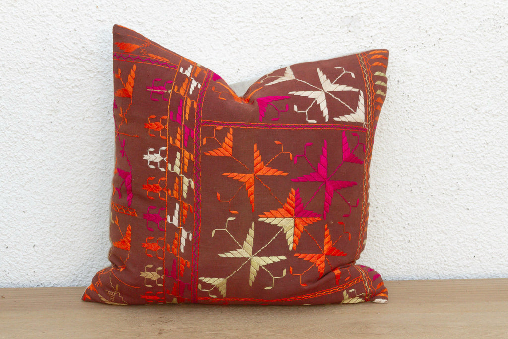 Ancient Echo, Antique Phulkari Pillow Cover (Trade)