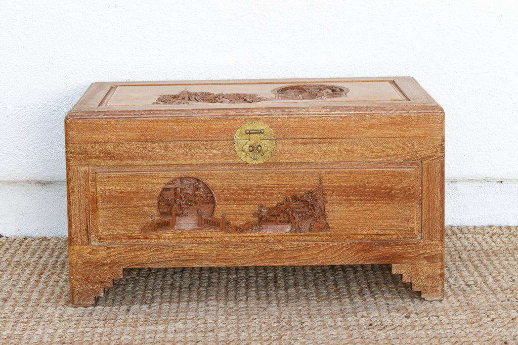Vintage Chinese Finely Carved Chest (Trade)