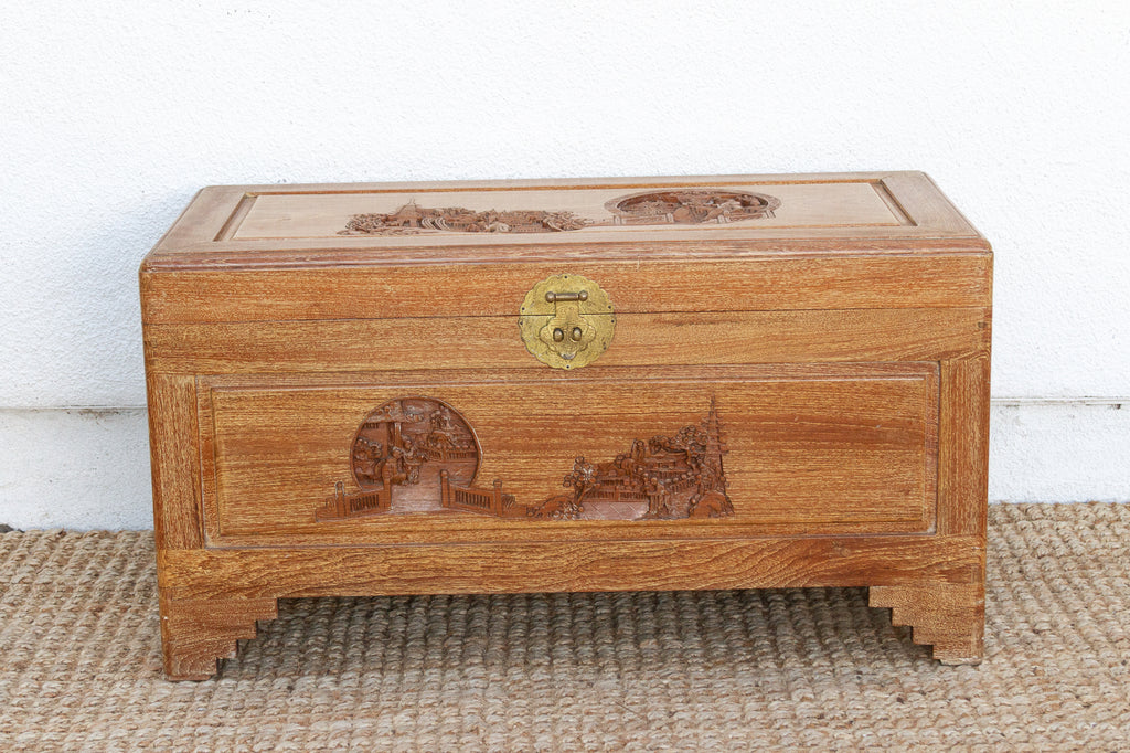 Vintage Chinese Finely Carved Chest (Trade)