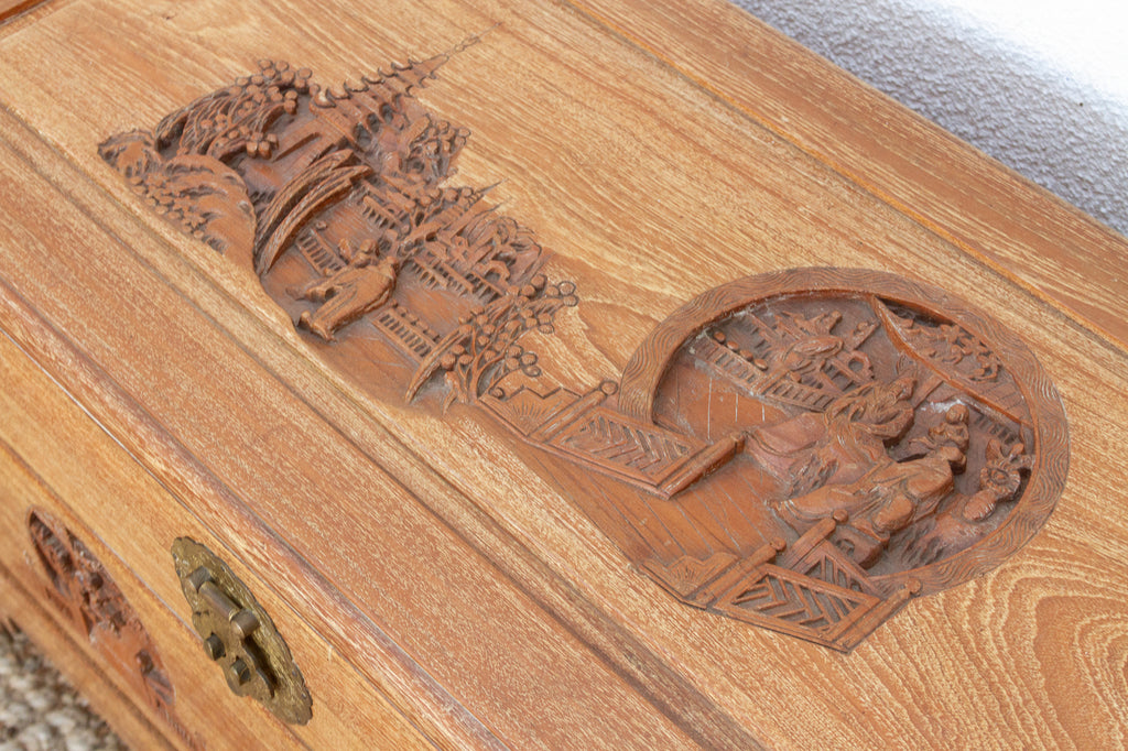 Vintage Chinese Finely Carved Chest (Trade)