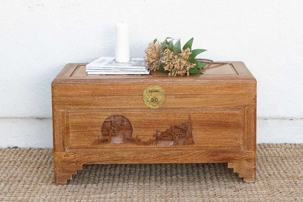 Vintage Chinese Finely Carved Chest (Trade)