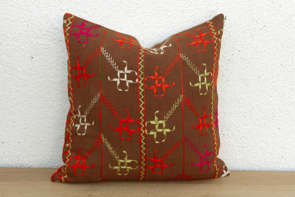 Patiala Wonder, Antique Phulkari Pillow Cover