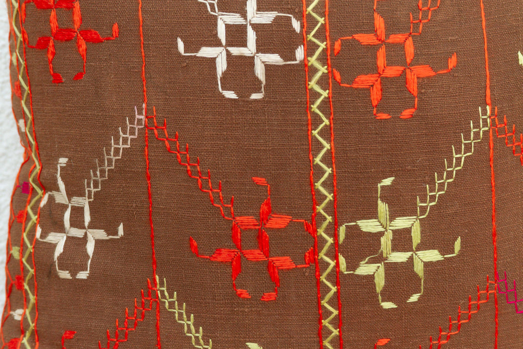 Patiala Wonder, Antique Phulkari Pillow Cover