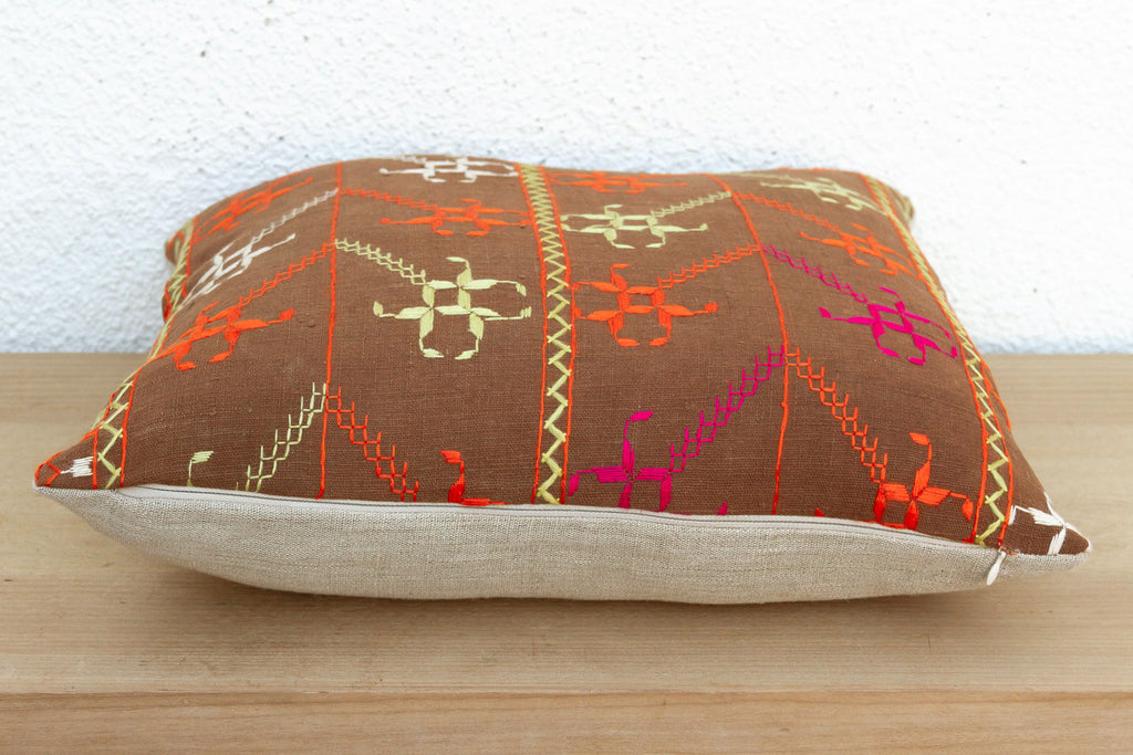 Patiala Wonder, Antique Phulkari Pillow Cover