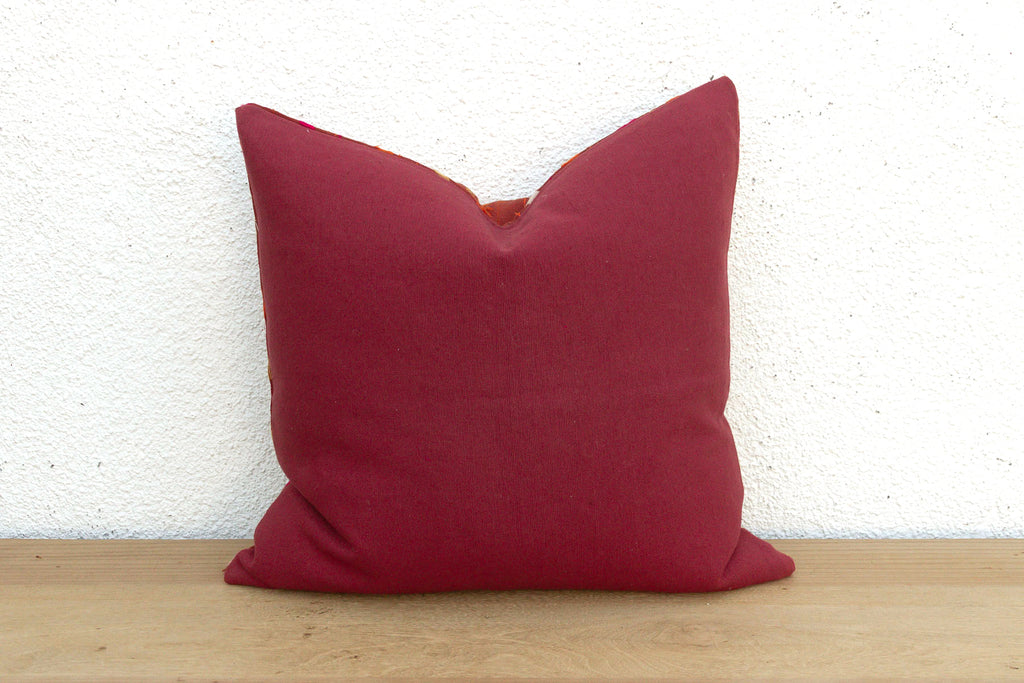 Vivid Petals, Antique Phulkari Pillow Cover (Trade)