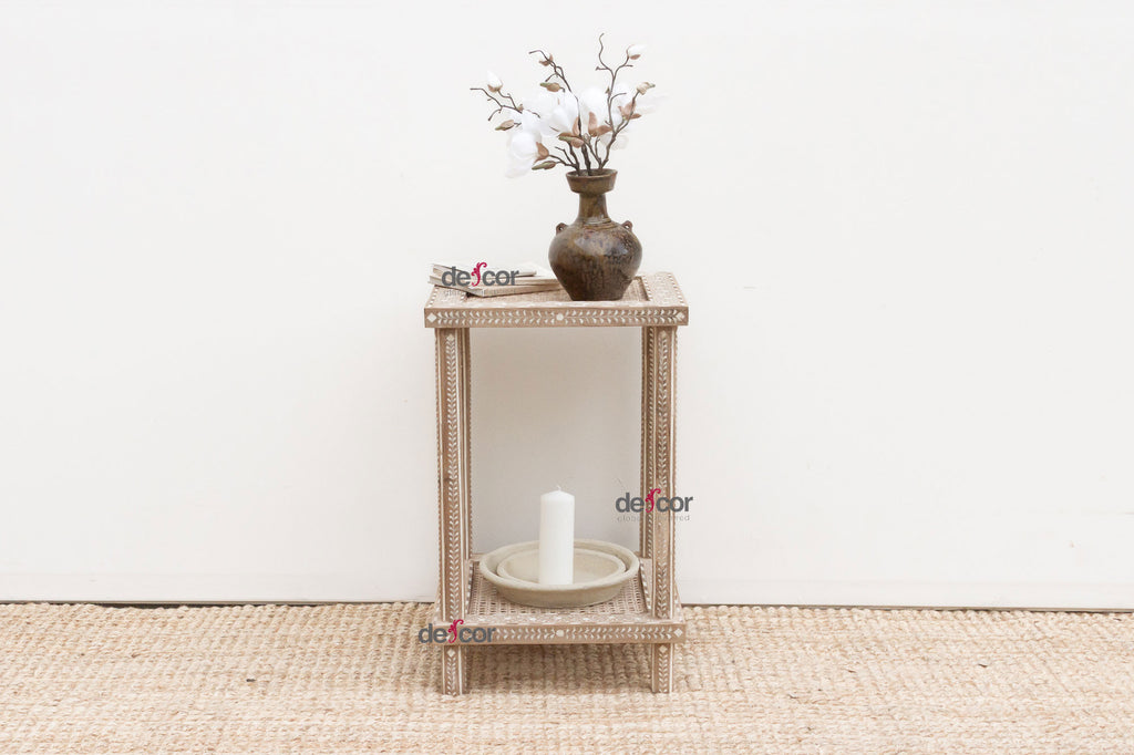 Anglo Indian Colonial Cane Top Side Table