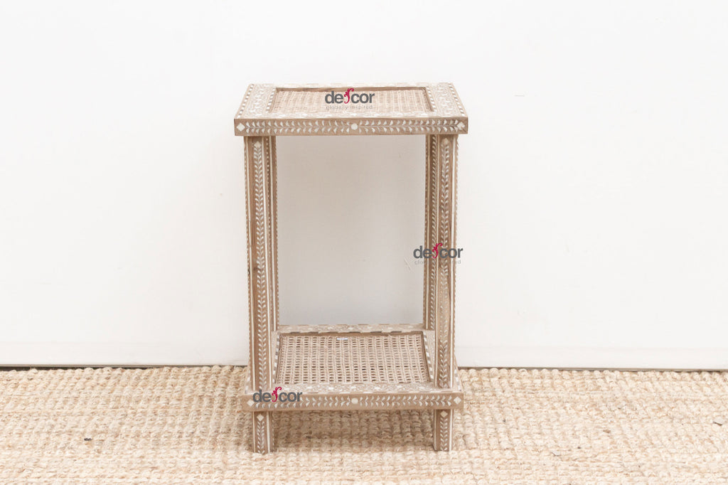 Anglo Indian Colonial Cane Top Side Table