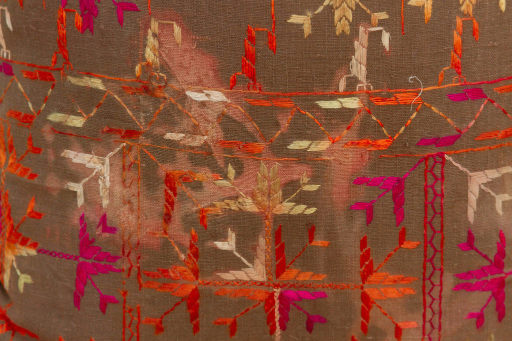 Sangrul Scroll, Antique Phulkari Pillow Cover