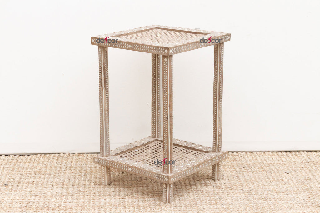 Anglo Indian Colonial Cane Top Side Table