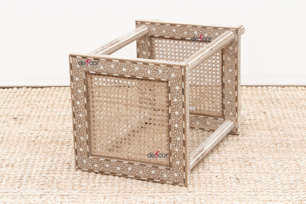 Anglo Indian Colonial Cane Top Side Table
