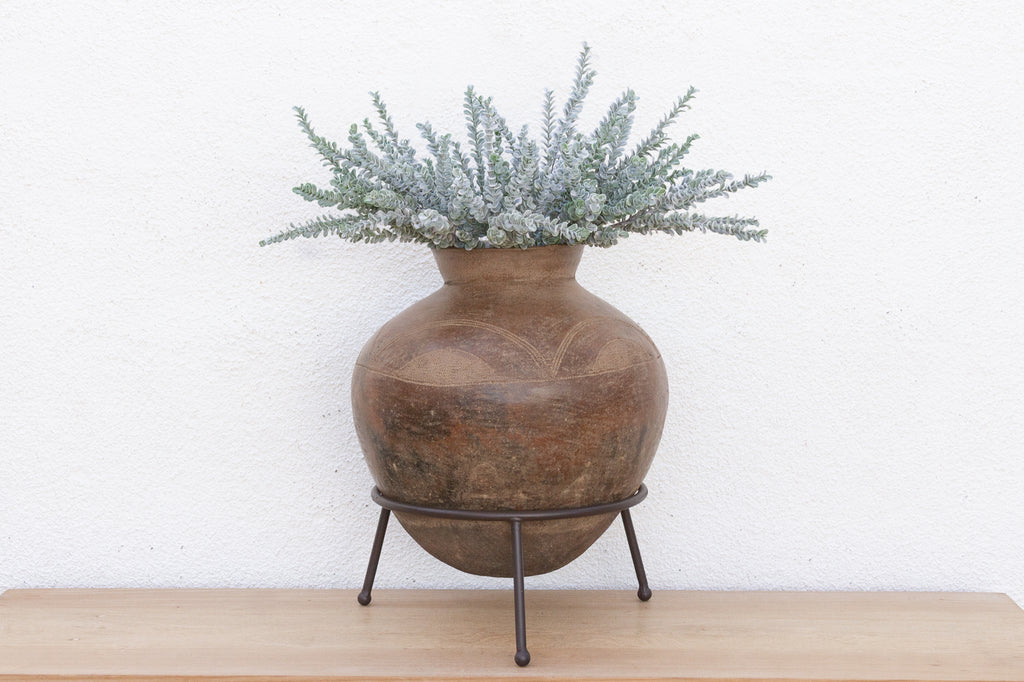 Antique Mossi Pottery on Modern Stand
