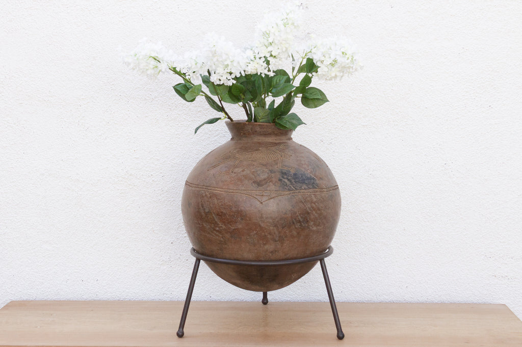Authentic Antique African Mossi Pot on Stand