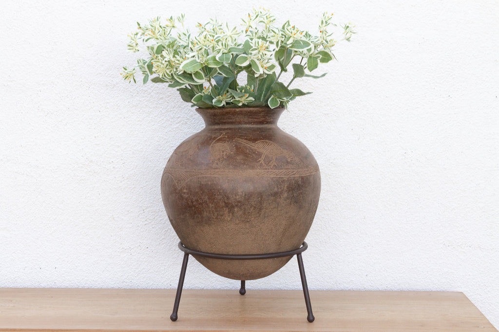 Antique Ceremonial Tribal Mossi Vessel on Stand