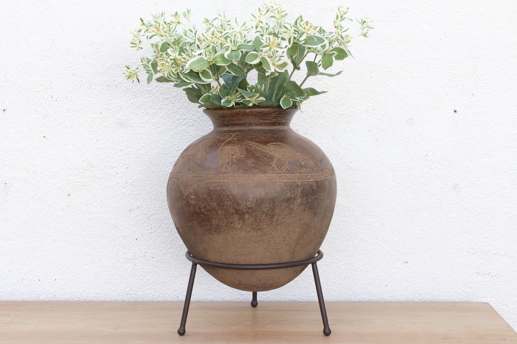 Antique Ceremonial Tribal Mossi Vessel on Stand