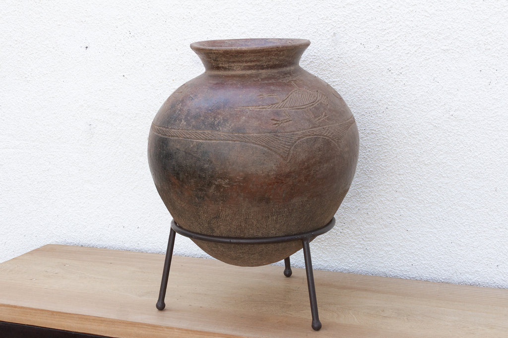 Antique Ceremonial Tribal Mossi Vessel on Stand