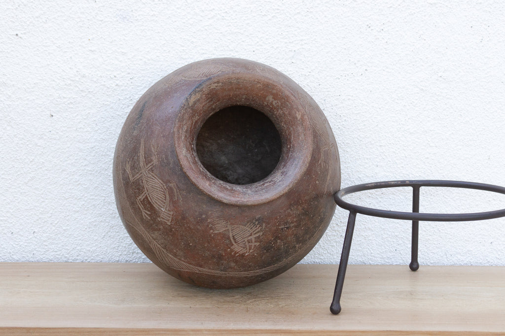 Antique Ceremonial Tribal Mossi Vessel on Stand