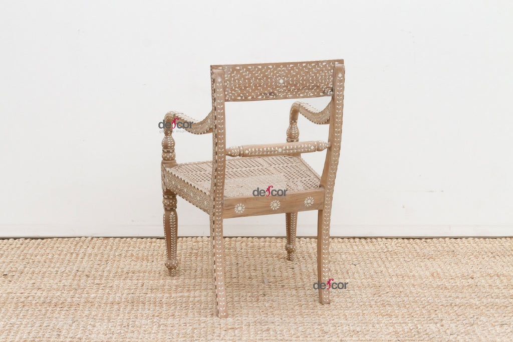 Royal Anglo-Indian Peacock Inlay Armchair