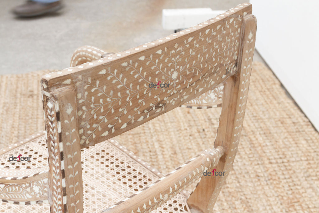 Royal Anglo-Indian Peacock Inlay Armchair