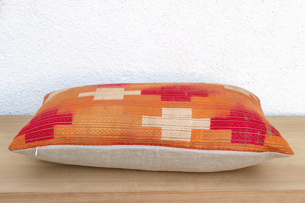 Malwa Silk, Heirloom Bagh Phulkari Pillow (Trade)