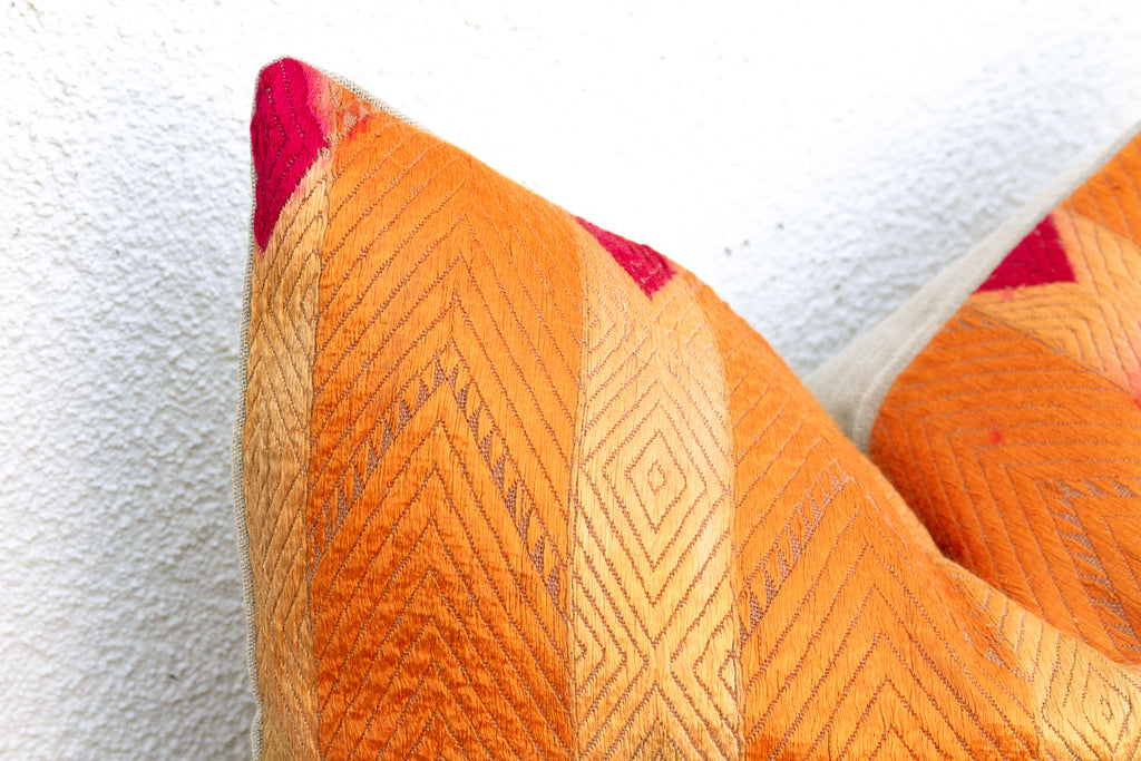 Amritsar Radiant, Heirloom Bagh Phulkari Pillow