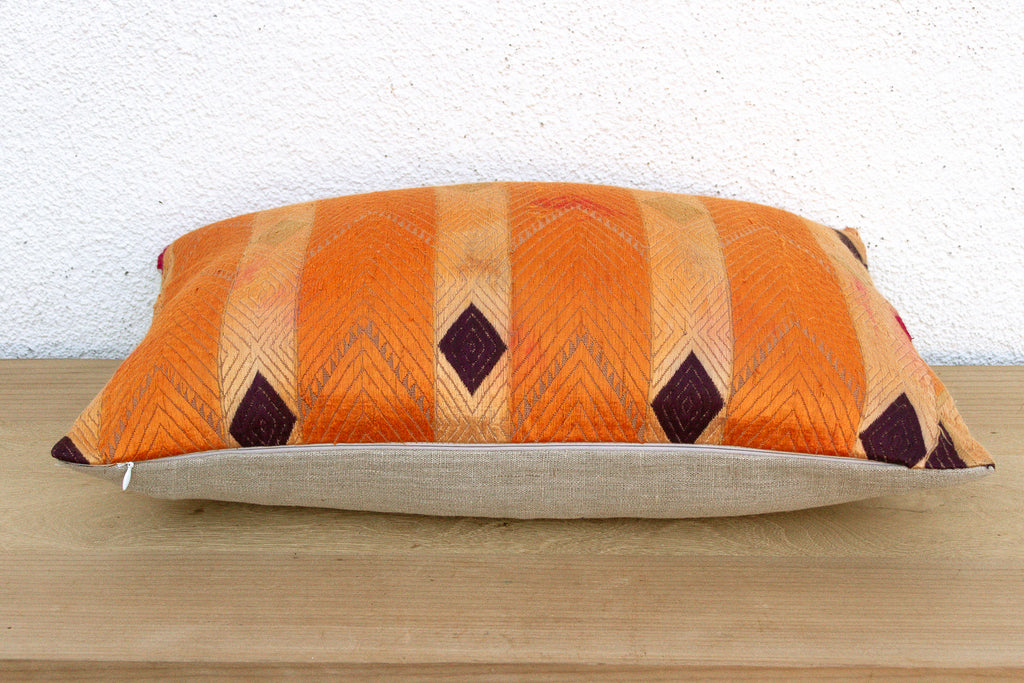 Amritsar Radiant, Heirloom Bagh Phulkari Pillow
