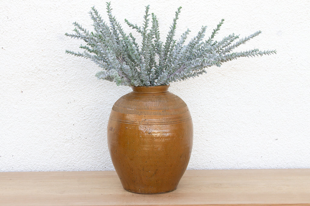 Antique Golden Brown Storage Pot (Trade)