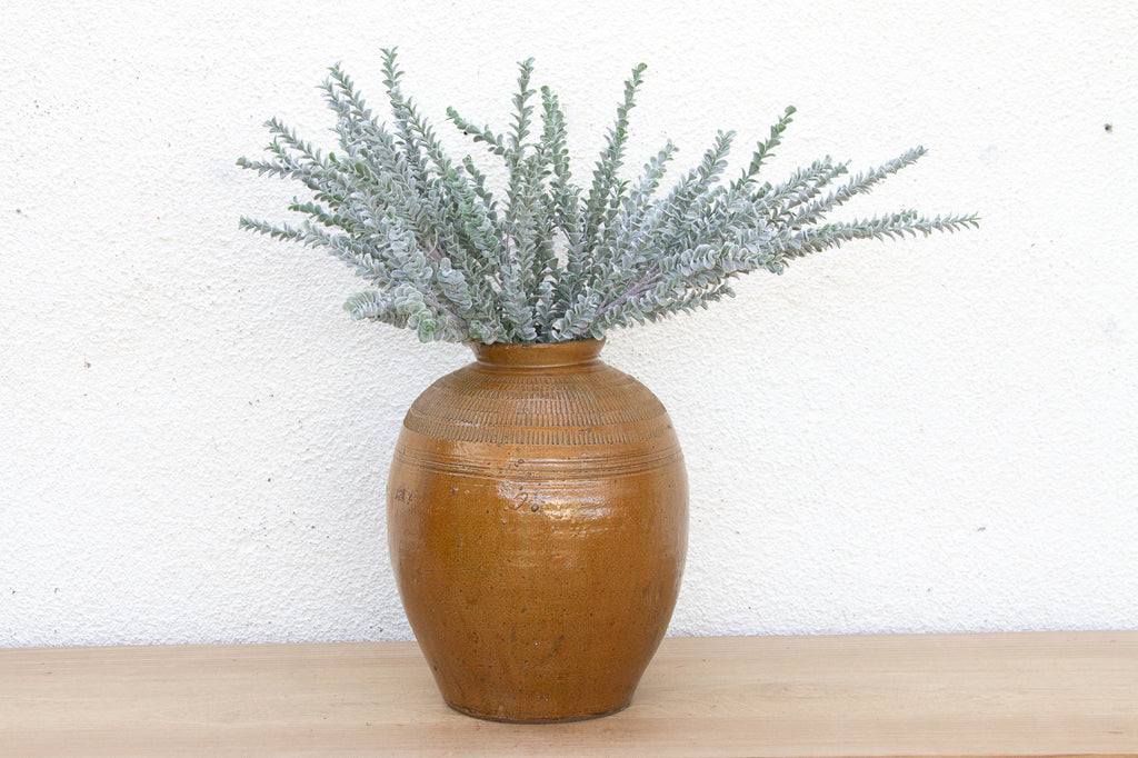 Antique Golden Brown Storage Pot (Trade)