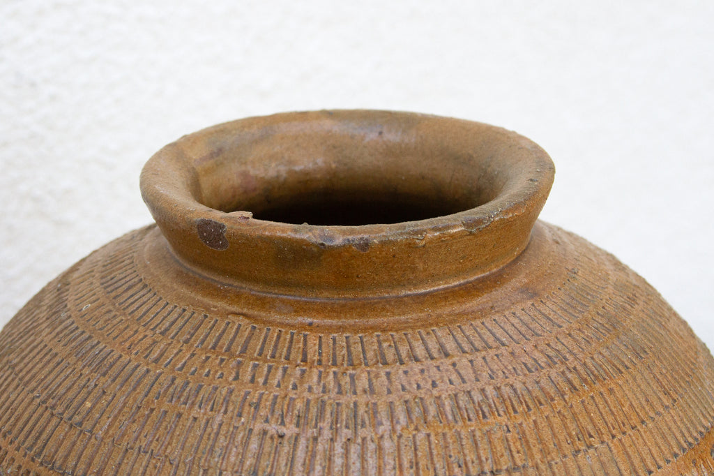 Antique Golden Brown Storage Pot (Trade)