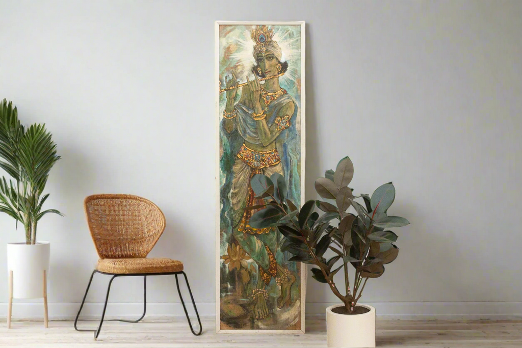 Mid 20th Century Krishna Painting