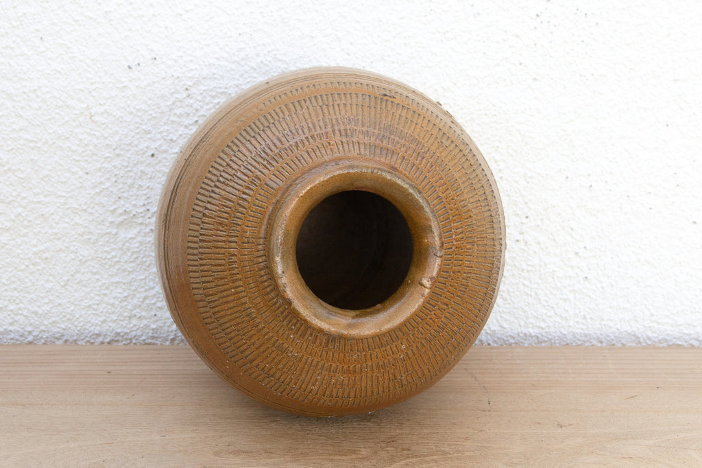 Antique Golden Brown Storage Pot (Trade)