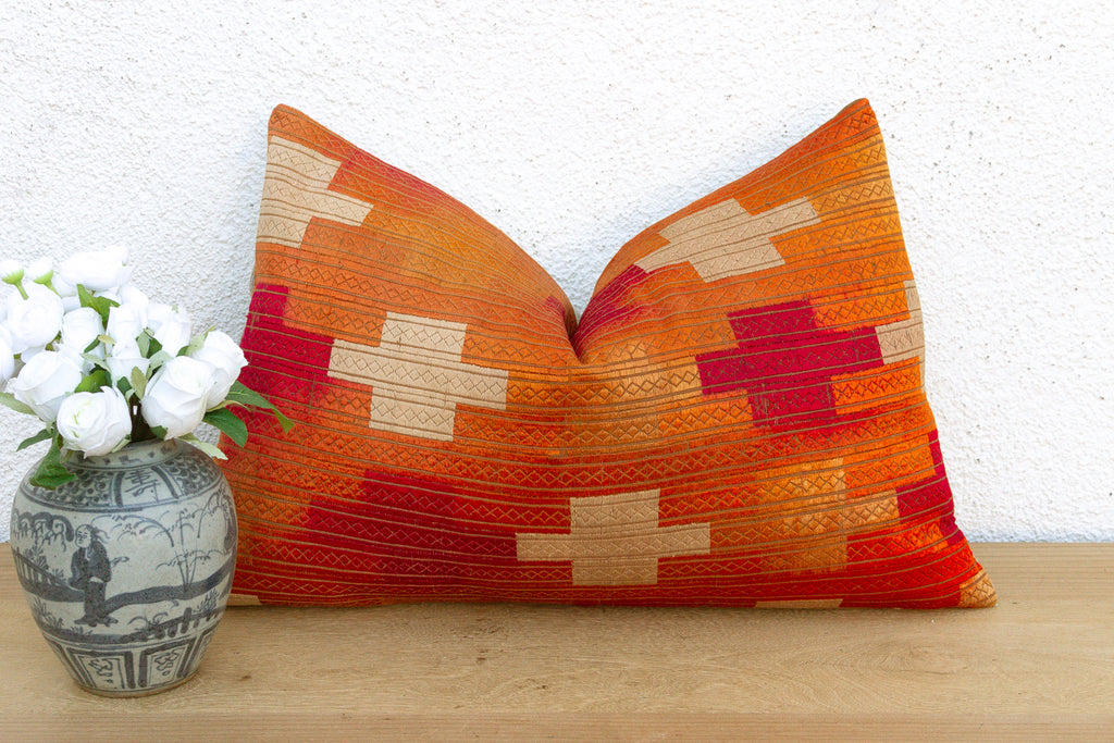 Sovereign Jewel, Heirloom Bagh Phulkari Pillow