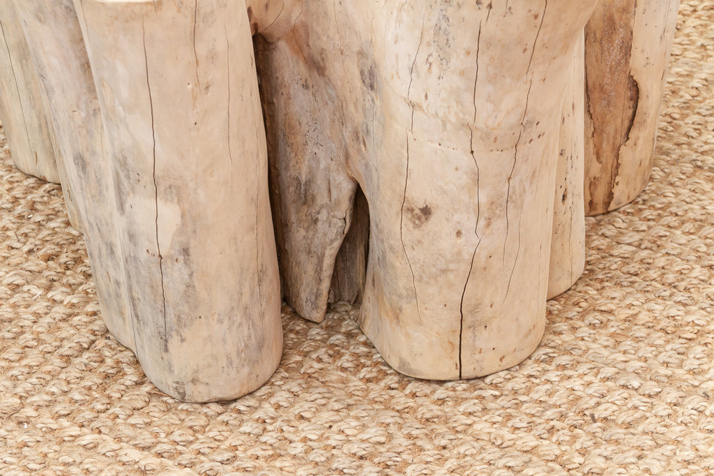 Handcrafted Freeform Teak Coffee Table