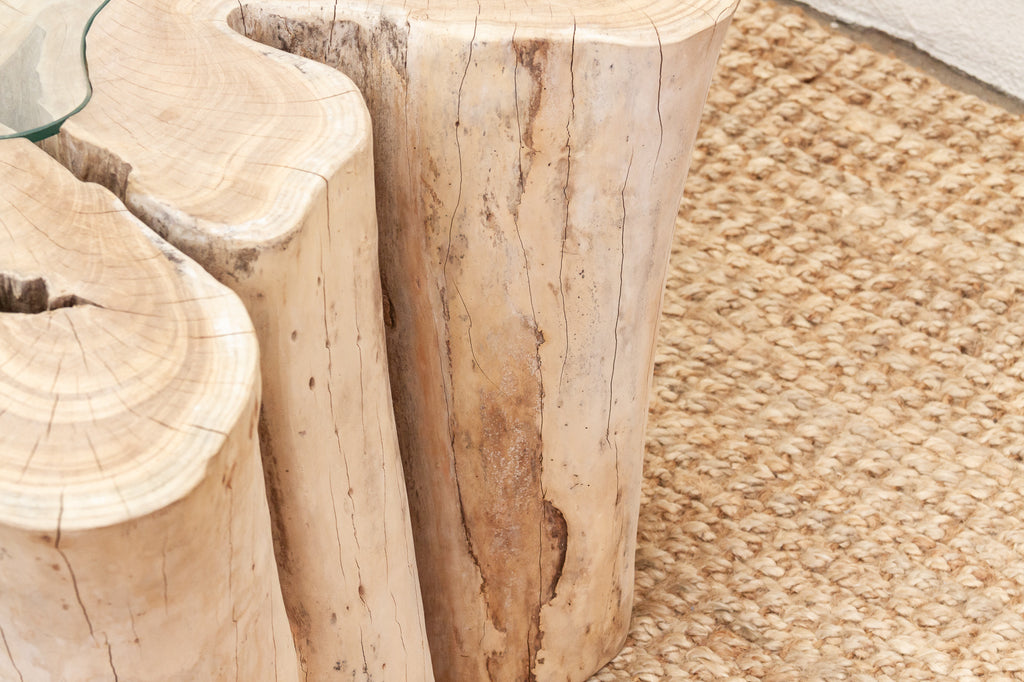 Handcrafted Freeform Teak Coffee Table