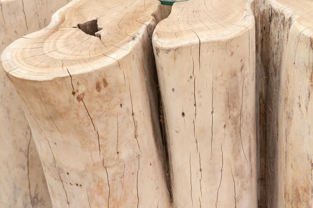 Handcrafted Freeform Teak Coffee Table