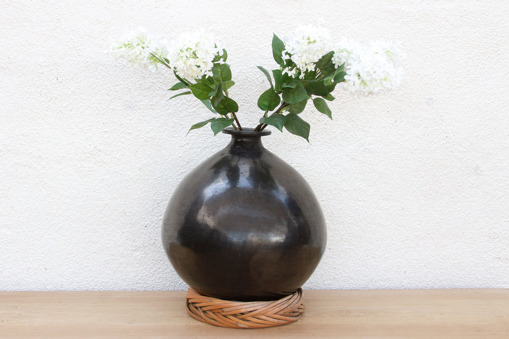 Mid-Century Oaxacan Black Clay Vessel