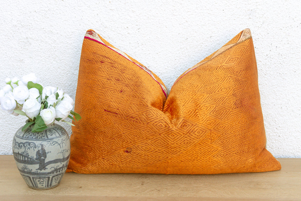 Honey Mirage, Heirloom Bagh Phulkari Pillow