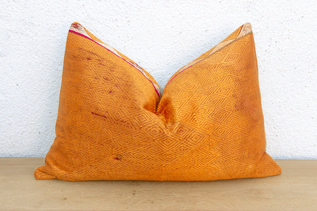 Honey Mirage, Heirloom Bagh Phulkari Pillow