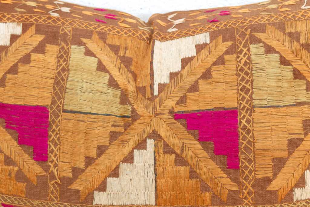 Kapurthala Step, Heirloom Bagh Phulkari Pillow (Trade)