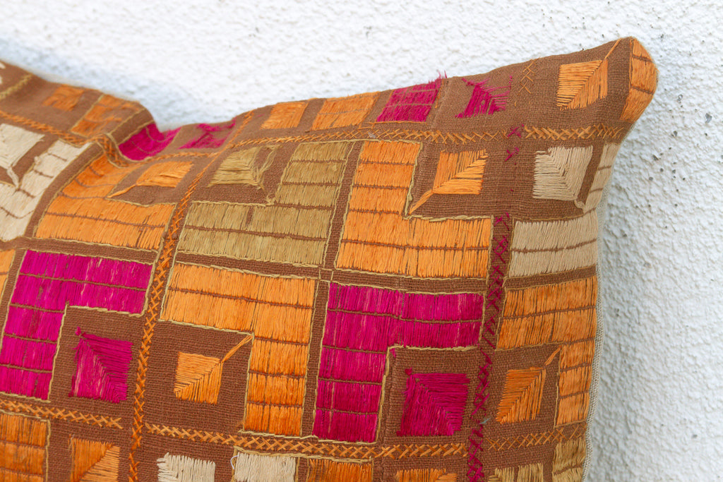 Majitha Mosaic, Heirloom Bagh Phulkari Pillow (Trade)