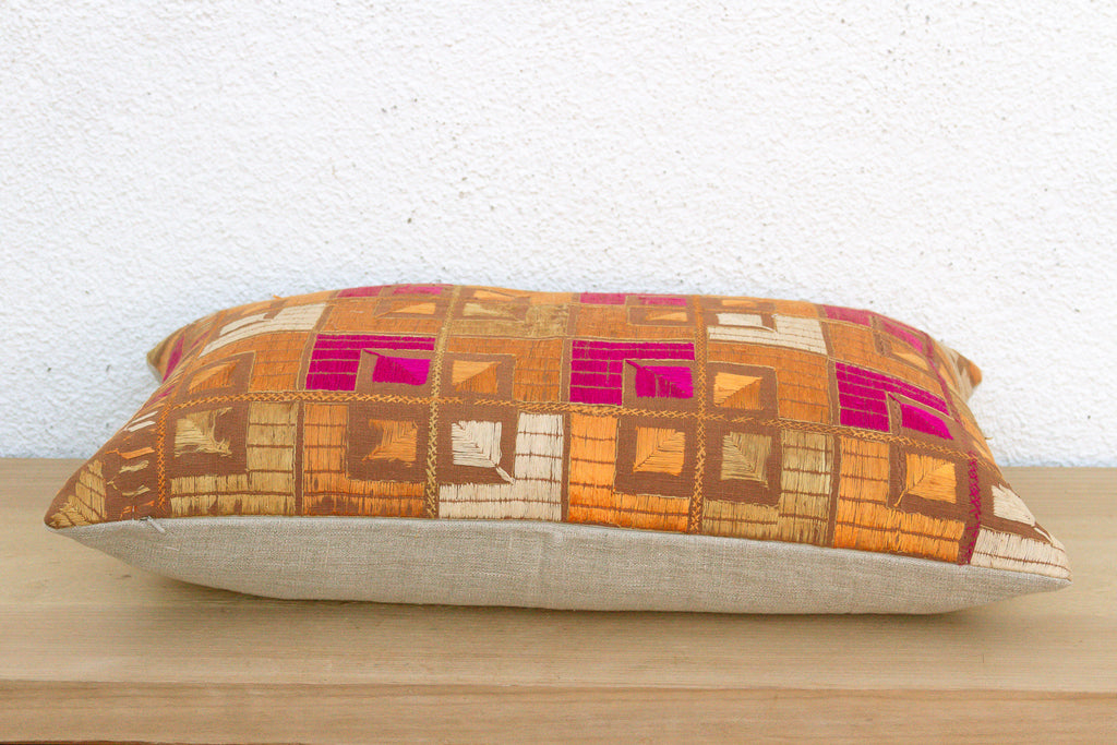 Majitha Mosaic, Heirloom Bagh Phulkari Pillow (Trade)