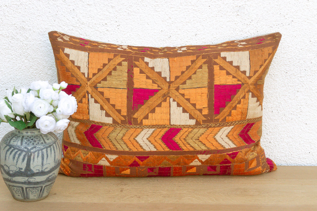 Firozpur Frontier, Heirloom Bagh Phulkari Pillow