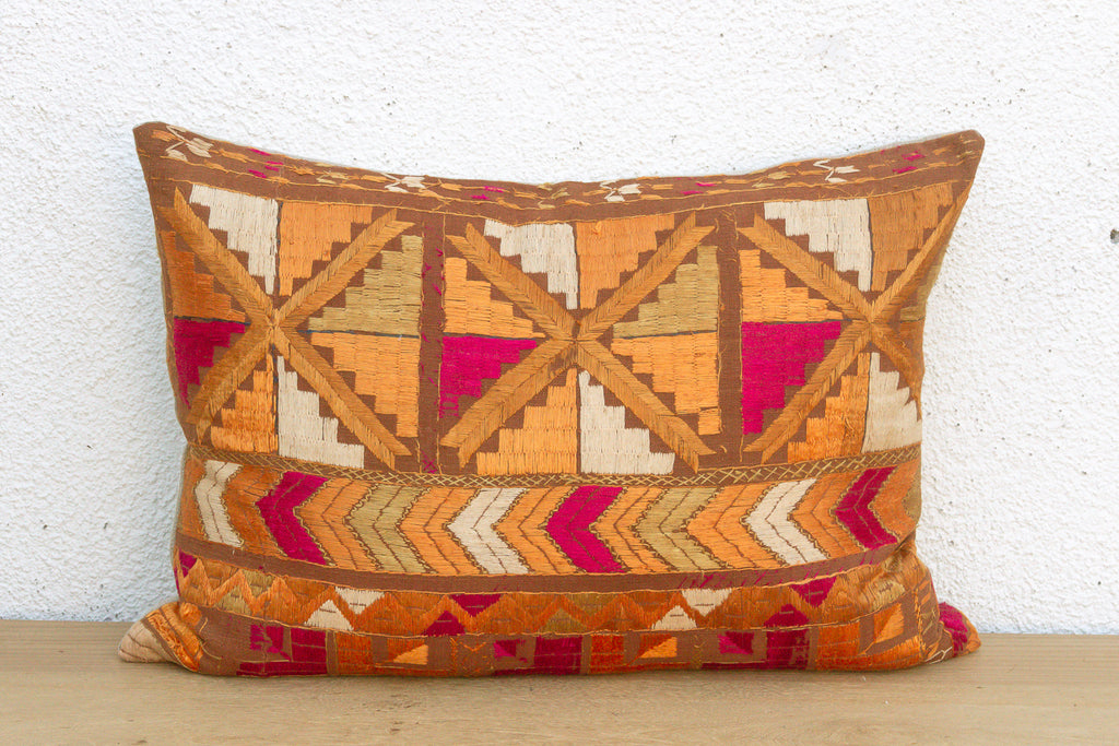 Firozpur Frontier, Heirloom Bagh Phulkari Pillow