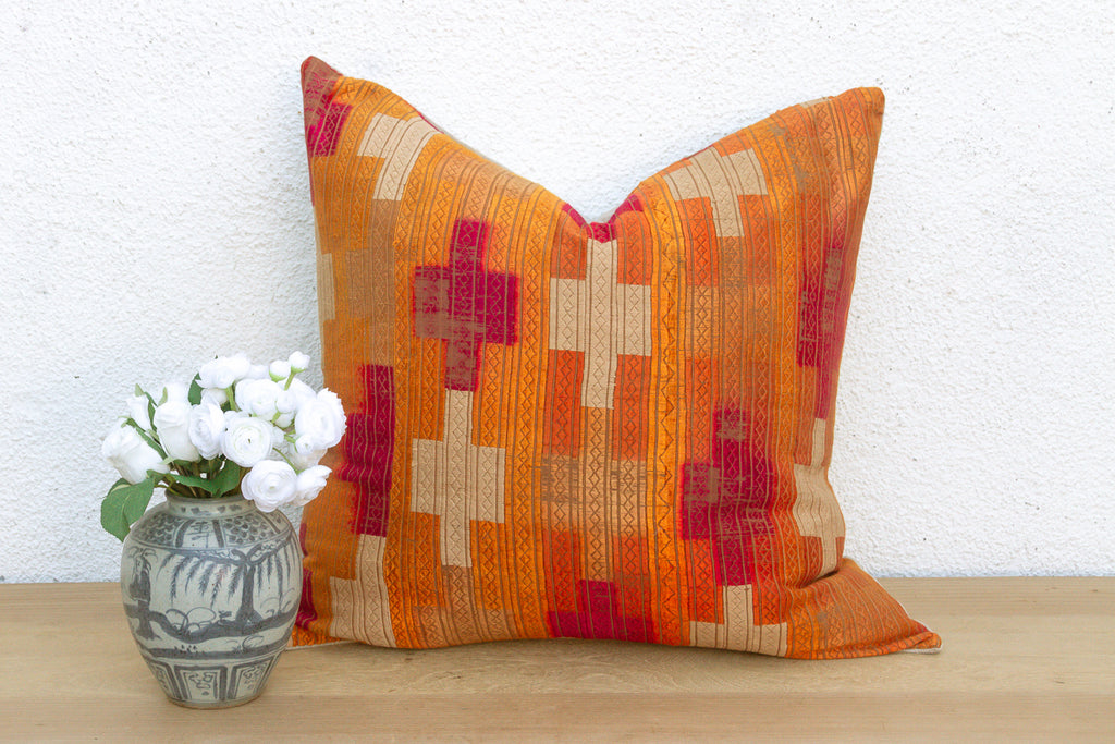 Maharaja Zenith, Large Heirloom Bagh Phulkari Pillow