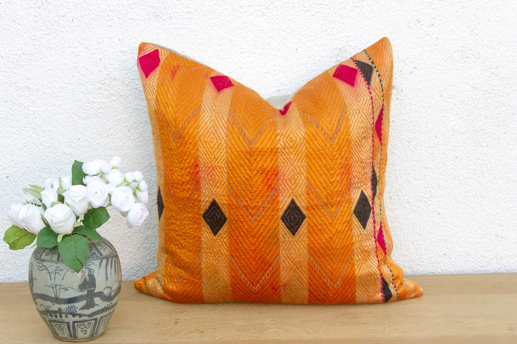Regency Diamond, Heirloom Bagh Phulkari Pillow