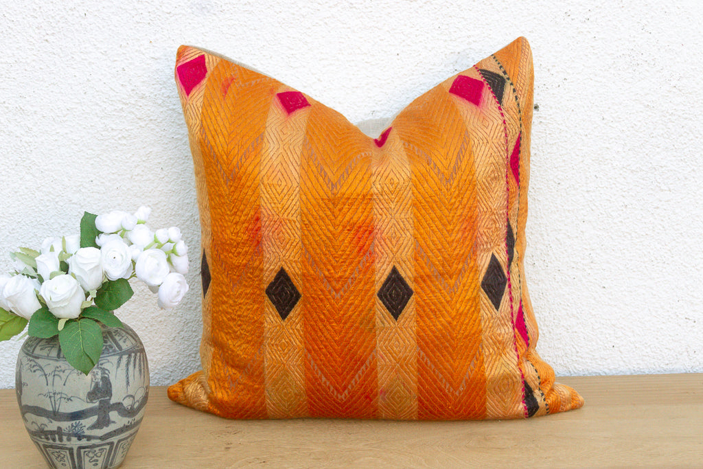 Regency Diamond, Heirloom Bagh Phulkari Pillow