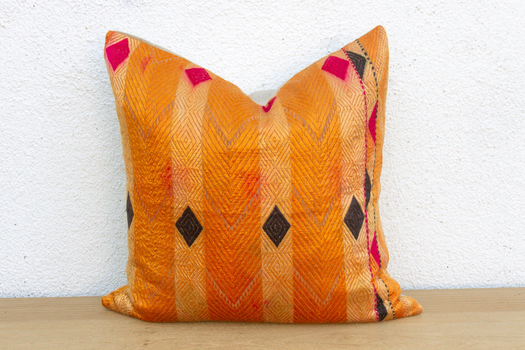 Regency Diamond, Heirloom Bagh Phulkari Pillow