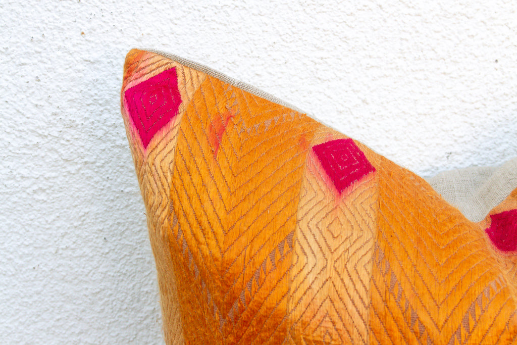 Regency Diamond, Heirloom Bagh Phulkari Pillow