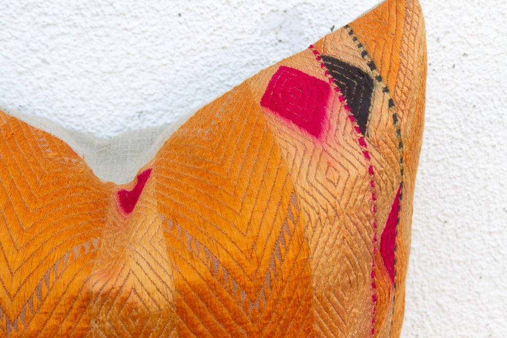 Regency Diamond, Heirloom Bagh Phulkari Pillow